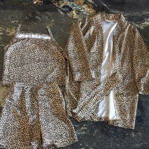 Leopard PJ with Robe